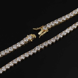 3mm/4mm/5mm/6mm Tennis Chain Brass Necklace