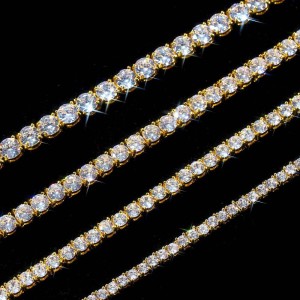 3mm/4mm/5mm/6mm Tennis Chain Brass Necklace