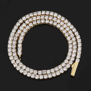 3mm/4mm/5mm Tennis Chain Brass Necklace