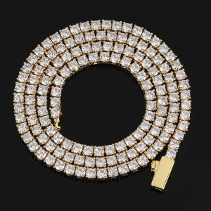 3mm/4mm/5mm Tennis Chain Brass Necklace