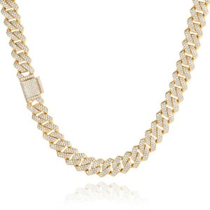 10mm/12mm/14mm/15mm/20mm Brass Cuban Link Chain Necklace