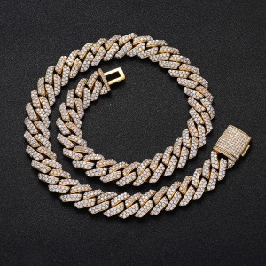 10mm/12mm/14mm/15mm/20mm Brass Cuban Link Chain Necklace