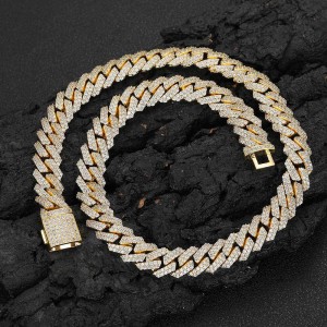 10mm/12mm/14mm/15mm/20mm Brass Cuban Link Chain Necklace