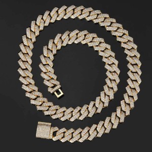 10mm/12mm/14mm/15mm/20mm Brass Cuban Link Chain Necklace