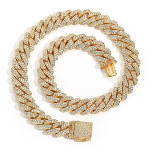 10mm/12mm/14mm/15mm/20mm Brass Cuban Link Chain Necklace