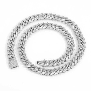 10mm/12mm/14mm/15mm/20mm Brass Cuban Link Chain Necklace