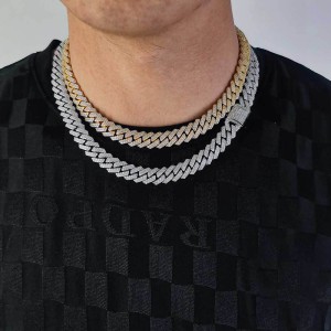 10mm/12mm/14mm/15mm/20mm Brass Cuban Link Chain Necklace