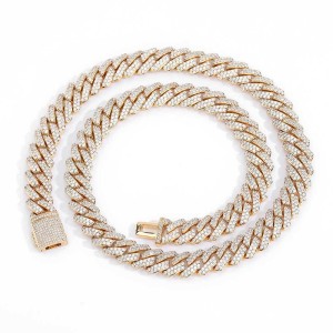 10mm/12mm/14mm/15mm/20mm Brass Cuban Link Chain Necklace