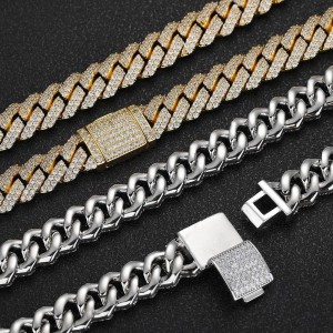 10mm/12mm/14mm/15mm/20mm Brass Cuban Link Chain Necklace