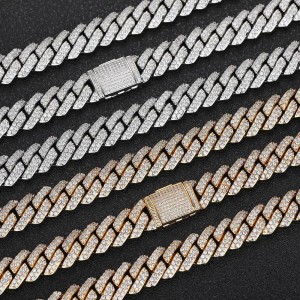 10mm/12mm/14mm/15mm/20mm Brass Cuban Link Chain Necklace