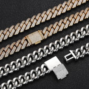 10mm/12mm/14mm/15mm/20mm Brass Cuban Link Chain Necklace