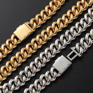 10mm/12mm/14mm/15mm/20mm Brass Cuban Link Chain Necklace
