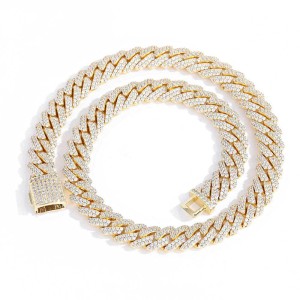 10mm/12mm/14mm/15mm/20mm Brass Cuban Link Chain Necklace