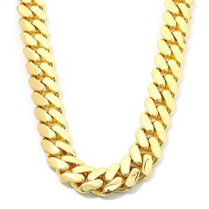 10mm/12mm/15mm/19mm/22mm Cuban Chain Brass Necklace