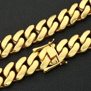 10mm/12mm/15mm/19mm/22mm Cuban Chain Brass Necklace
