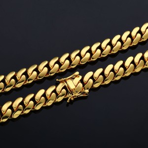 10mm/12mm/15mm/19mm/22mm Cuban Chain Brass Necklace