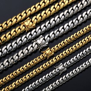 10mm/12mm/15mm/19mm/22mm Cuban Chain Brass Necklace