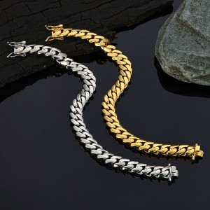 10mm/12mm/15mm/19mm/22mm Cuban Chain Brass Necklace