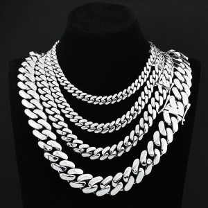 10mm/12mm/15mm/19mm/22mm Cuban Chain Brass Necklace