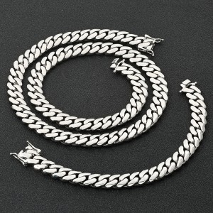 10mm/12mm/15mm/19mm/22mm Cuban Chain Brass Necklace
