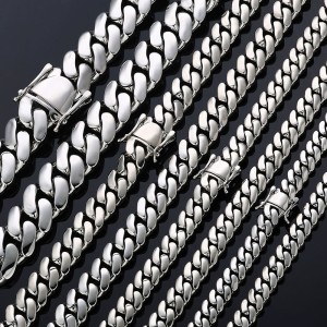 10mm/12mm/15mm/19mm/22mm Cuban Chain Brass Necklace