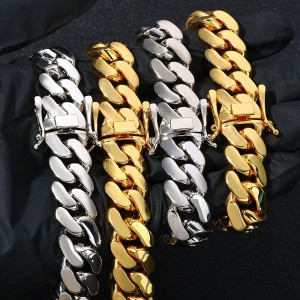 10mm/12mm/15mm/19mm/22mm Cuban Chain Brass Necklace