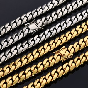 10mm/12mm/15mm/19mm/22mm Cuban Chain Brass Necklace