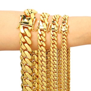 10mm/12mm/15mm/19mm/22mm Cuban Chain Brass Necklace