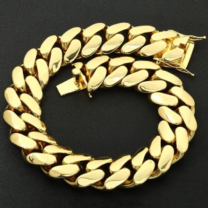 10mm/12mm/15mm/19mm/22mm Cuban Chain Brass Necklace