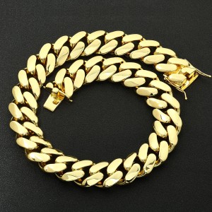 10mm/12mm/15mm/19mm/22mm Cuban Chain Brass Necklace