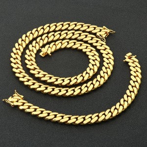 10mm/12mm/15mm/19mm/22mm Cuban Chain Brass Necklace