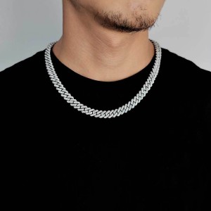 10mm Zirconia Cuban Chain Brass Hip Hop Necklace