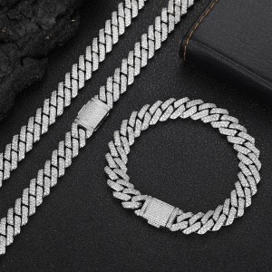 10mm Zirconia Cuban Chain Brass Hip Hop Necklace