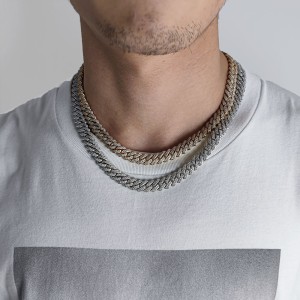 10mm Zirconia Cuban Chain Brass Hip Hop Necklace