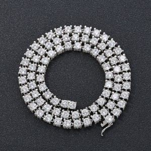 6mm Zirconia Tennis Chain Hip Hop Brass Necklace