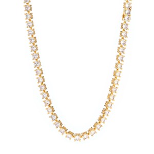 6mm Zirconia Tennis Chain Hip Hop Brass Necklace