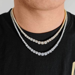 Unique Zirconia Tennis Chain Brass Necklace
