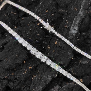 Unique Zirconia Tennis Chain Brass Necklace