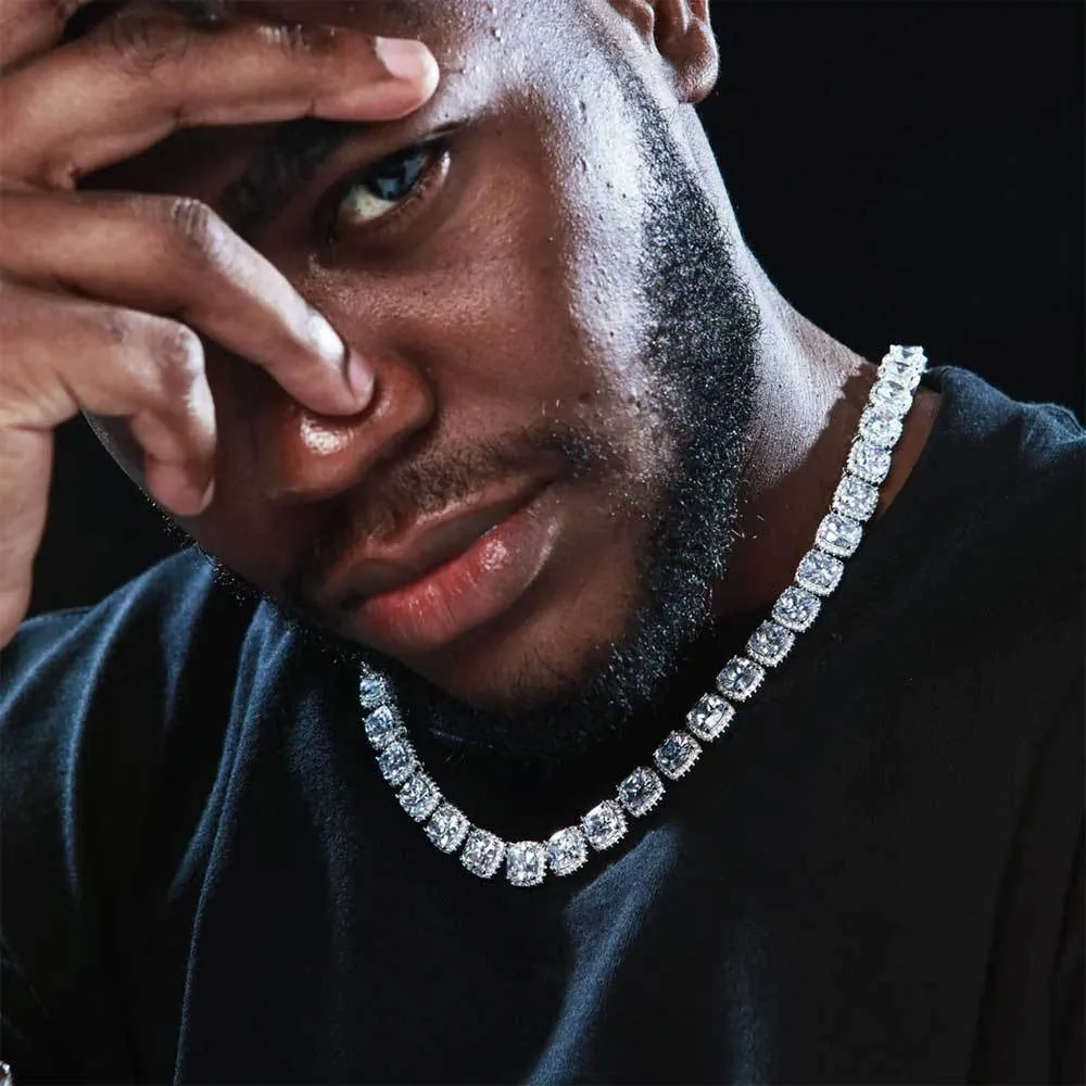 10mm Hip Hop Zirconia Ice Sugar Chain Brass Necklace - image1