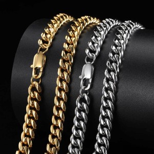 4mm/5mm/6mm/7mm/8mm/9mm Stainless Steel Cuban Chain Necklace