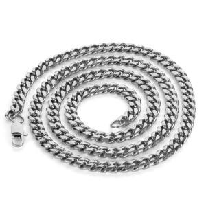 4mm/5mm/6mm/7mm/8mm/9mm Stainless Steel Cuban Chain Necklace