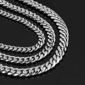 8mm/10mm/12mm/14mm Cuban Chain Stainless Steel Necklace