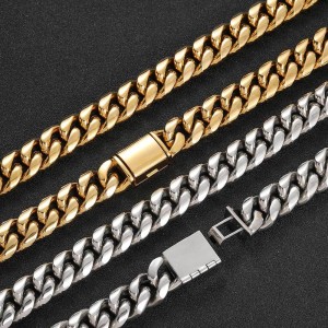 8mm/10mm/12mm/14mm Cuban Chain Stainless Steel Necklace