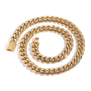 8mm/10mm/12mm/14mm Cuban Chain Stainless Steel Necklace