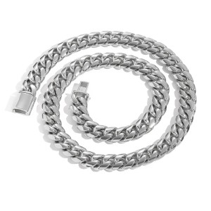 8mm/10mm/12mm/14mm Cuban Chain Stainless Steel Necklace
