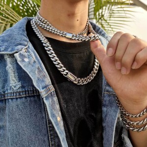 8mm/10mm/12mm/14mm Cuban Chain Stainless Steel Necklace