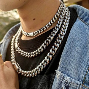 8mm/10mm/12mm/14mm Cuban Chain Stainless Steel Necklace