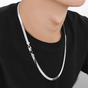 3mm/4mm/5mm/6mm Snake Blade Chain Stainless Necklace