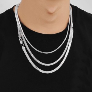 3mm/4mm/5mm/6mm Snake Blade Chain Stainless Necklace