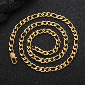 3mm/4mm/5mm/6mm Figaro Chain Stainless Steel Necklace